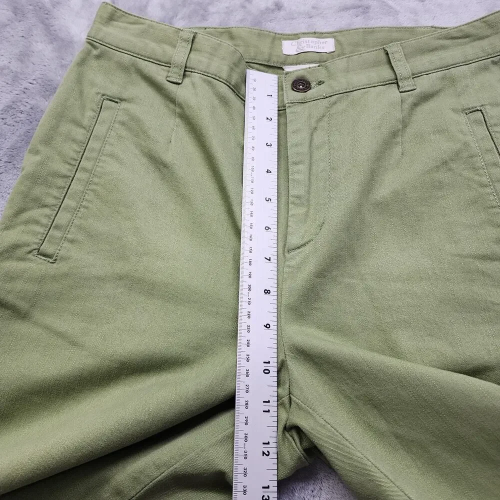 Vintage Christopher & Banks High‎ Rise Tapered Jeans Size 6 Green Stretch Denim